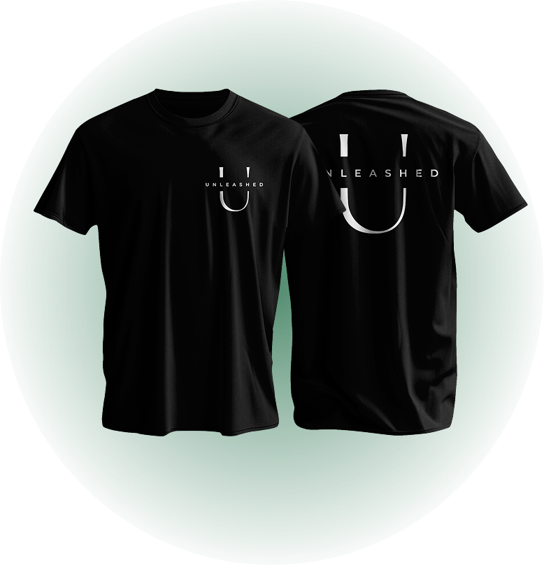 Black Unleashed Shirt - Small Logo