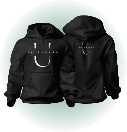 Black Unleashed Hoodie - Big Logo