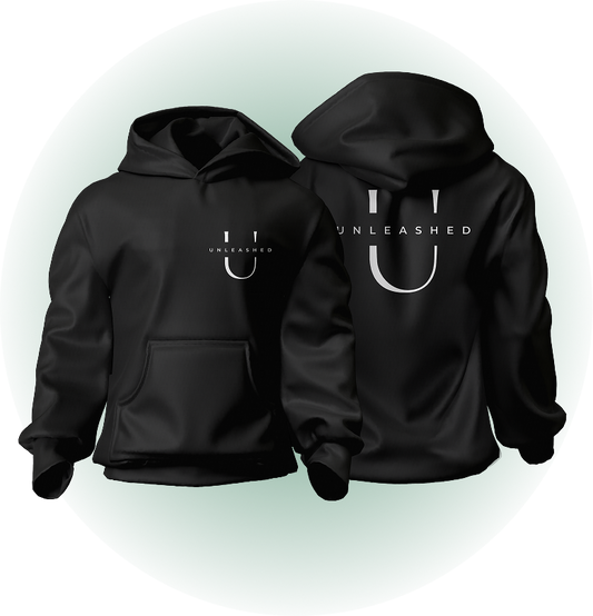 Black Unleashed Hoodie - Small Logo