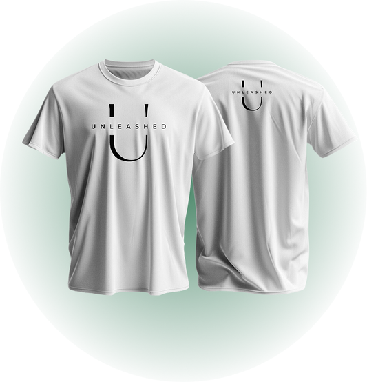 White Unleashed Shirt - Big Logo