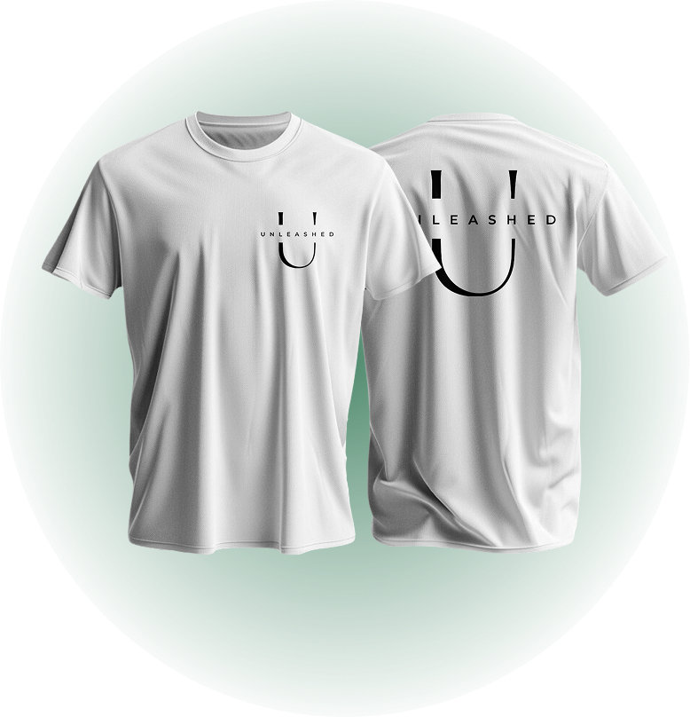 White Unleashed Shirt - Small Logo