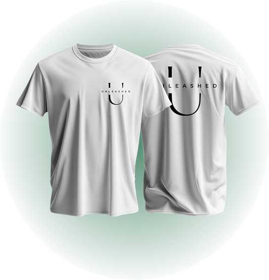 White Unleashed Shirt - Small Logo