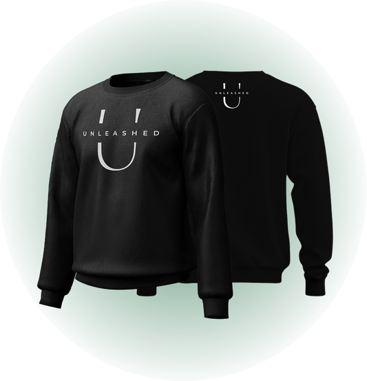Black Unleashed Crew Necks - Big Logo