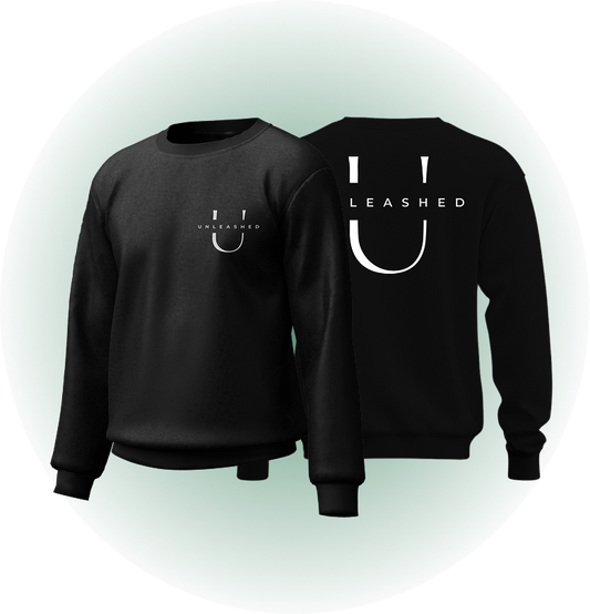 Black Unleashed Crew Necks - Small Logo